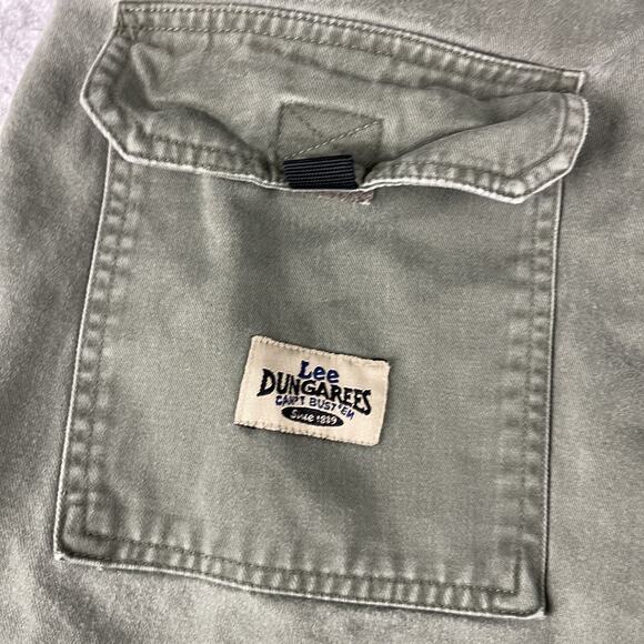 Vintage Lee Dungarees Cargo Convertible Pants Mens 32x30 Green Workwear Utility - Picture 8 of 16